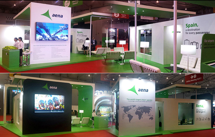 Stand de Aena en World Routes - China - GRUPO INK