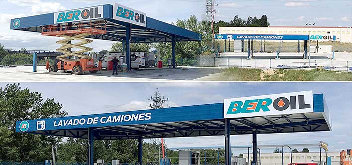 Abanderado Areas de Servicio Beroil - Rotulación, implantación de Marca -TÍTULO